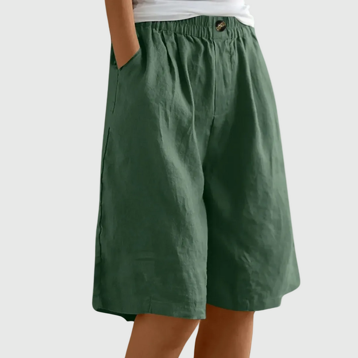 Carla | Elegant Cotton-Linen Shorts