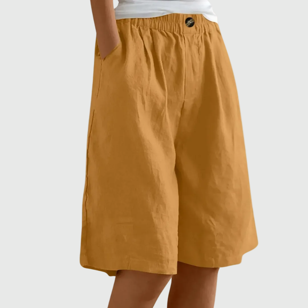 Carla | Elegant Cotton-Linen Shorts