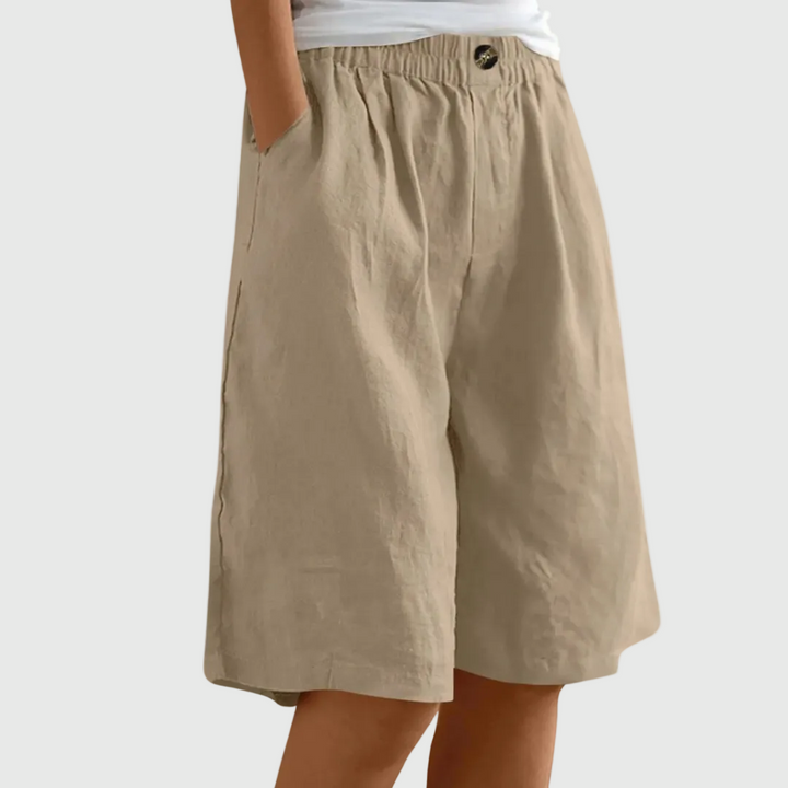 Carla | Elegant Cotton-Linen Shorts