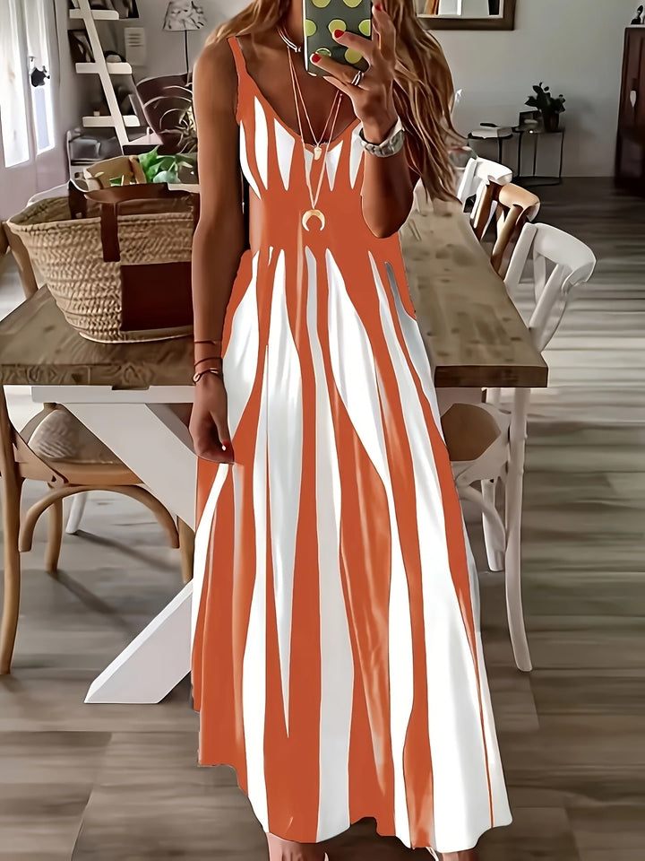 Margot | Printed V-Neck Dress in a Relaxed Cut