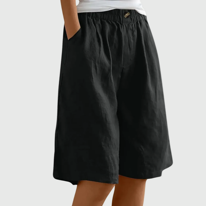 Carla | Elegant Cotton-Linen Shorts