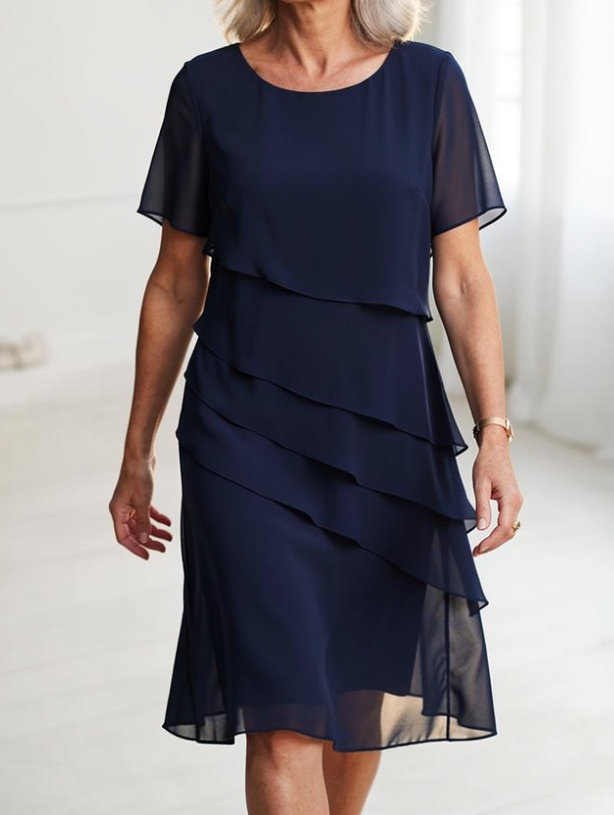 Theresa | Flowy Ruffle Midi Dress