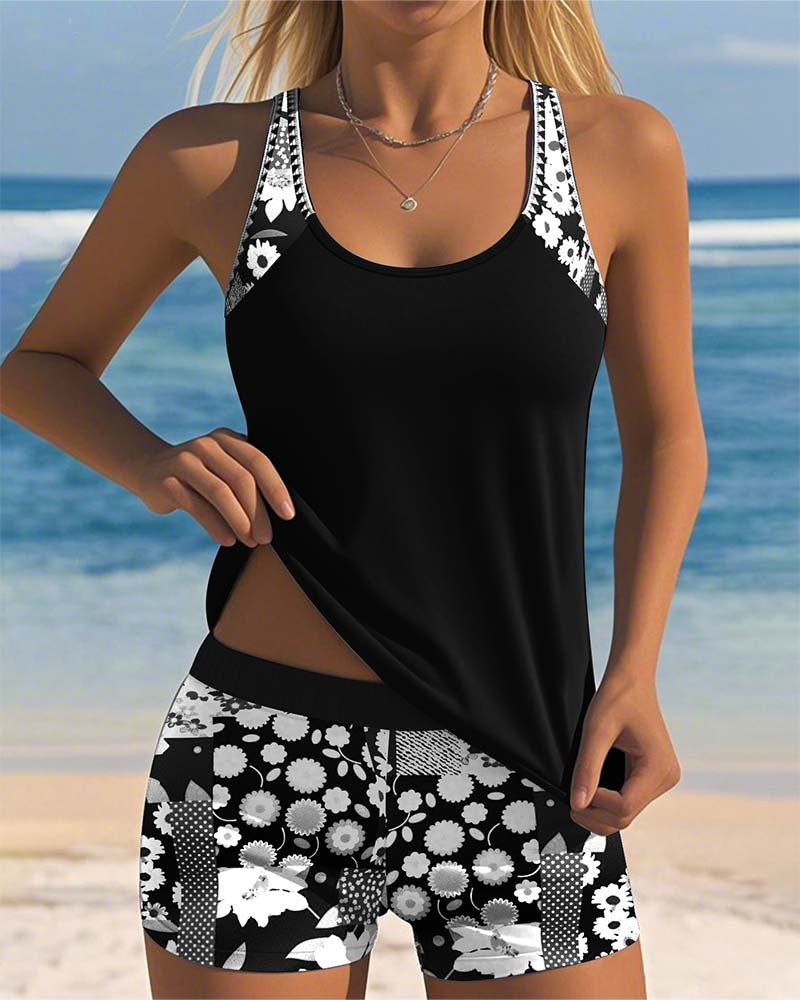Colette | Supportive Swim Set with Boxer Bottoms