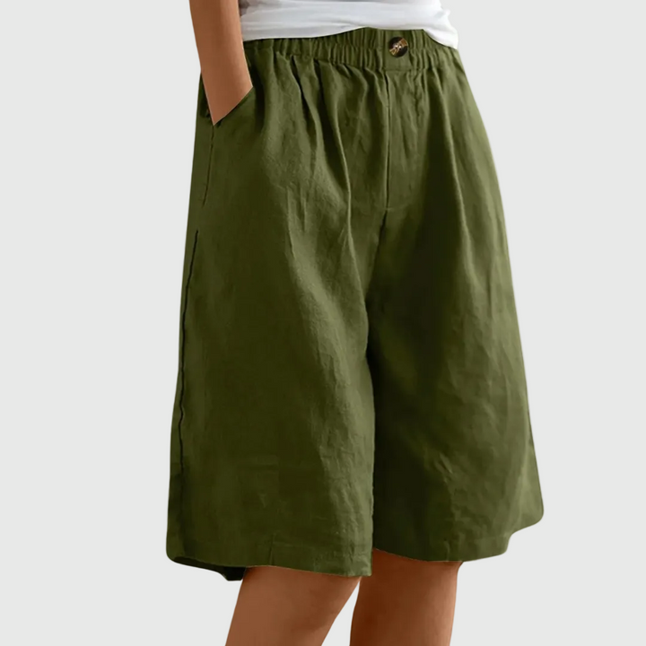 Carla | Elegant Cotton-Linen Shorts