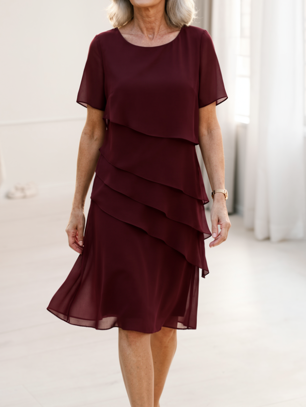 Theresa | Flowy Ruffle Midi Dress