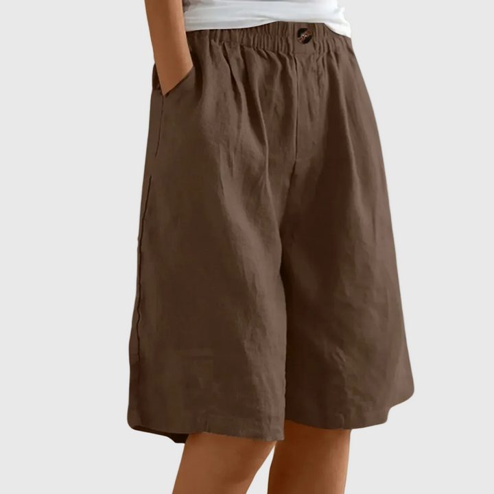 Carla | Elegant Cotton-Linen Shorts