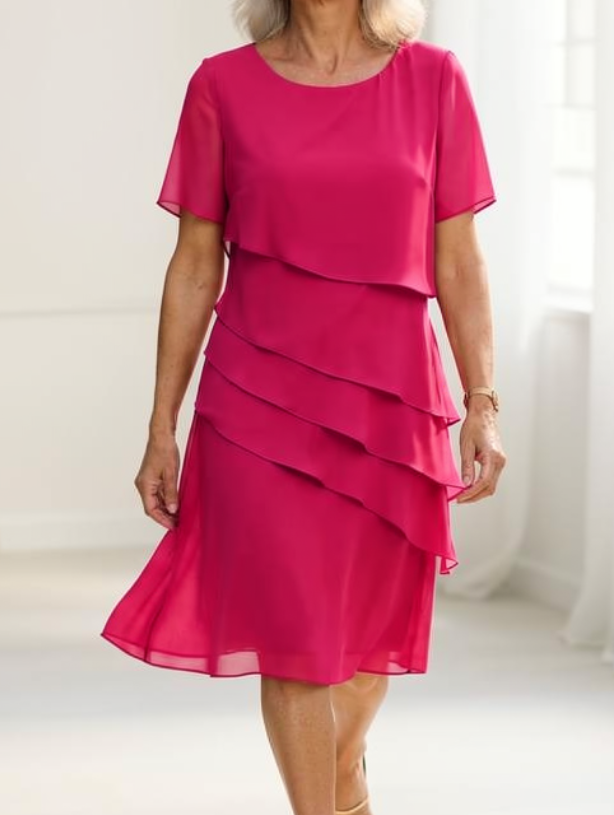Theresa | Flowy Ruffle Midi Dress