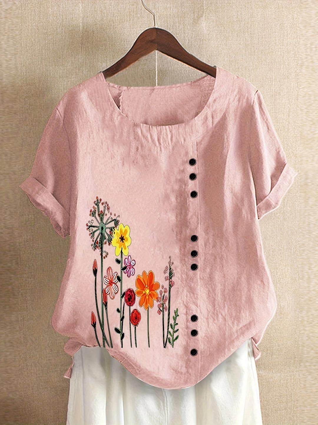 Denise | Soft Floral Comfort Top