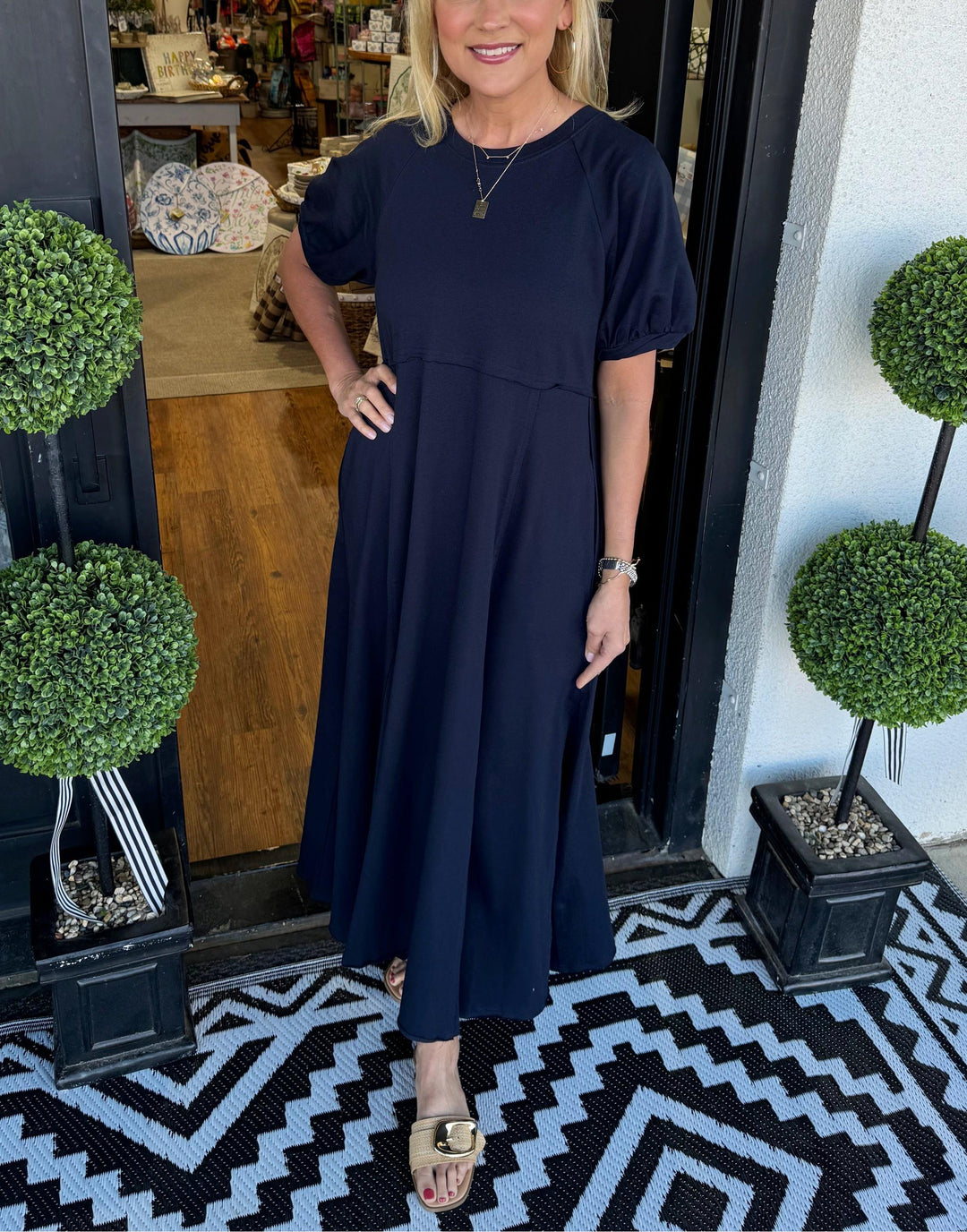 Elena | Puff Sleeve Maxi Dress