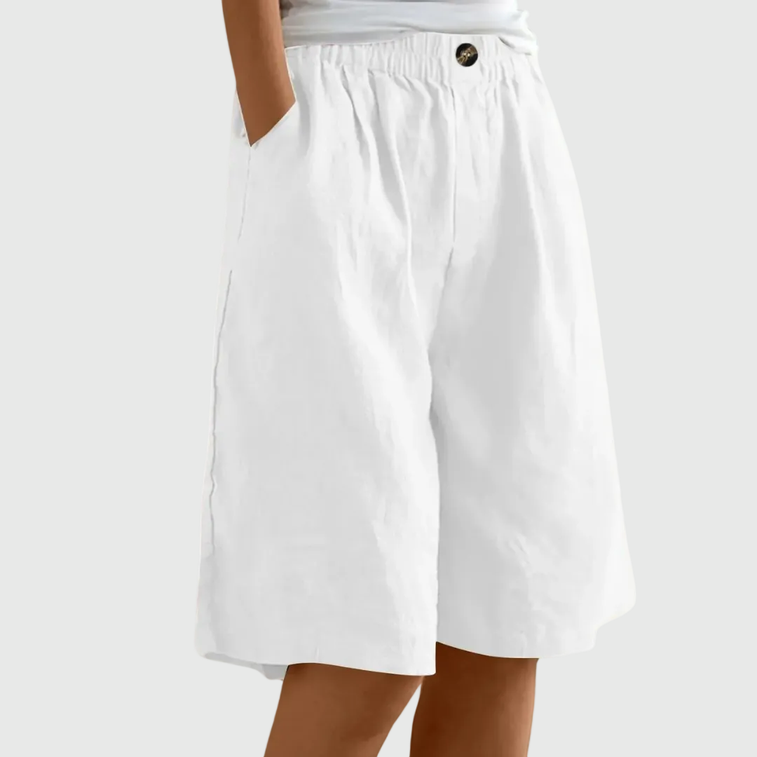 Carla | Elegant Cotton-Linen Shorts