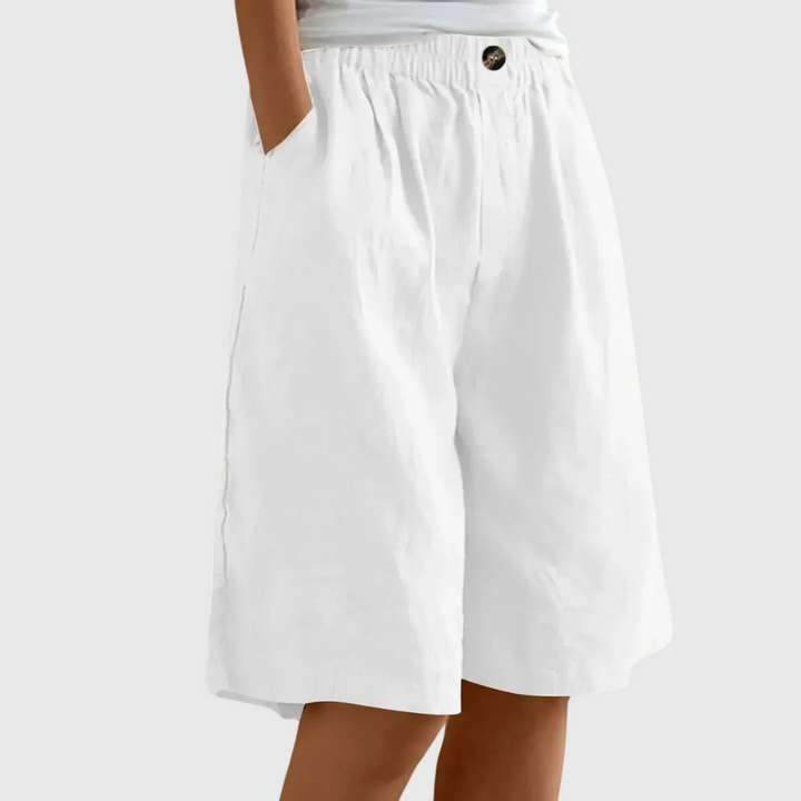 Carla | Elegant Cotton-Linen Shorts