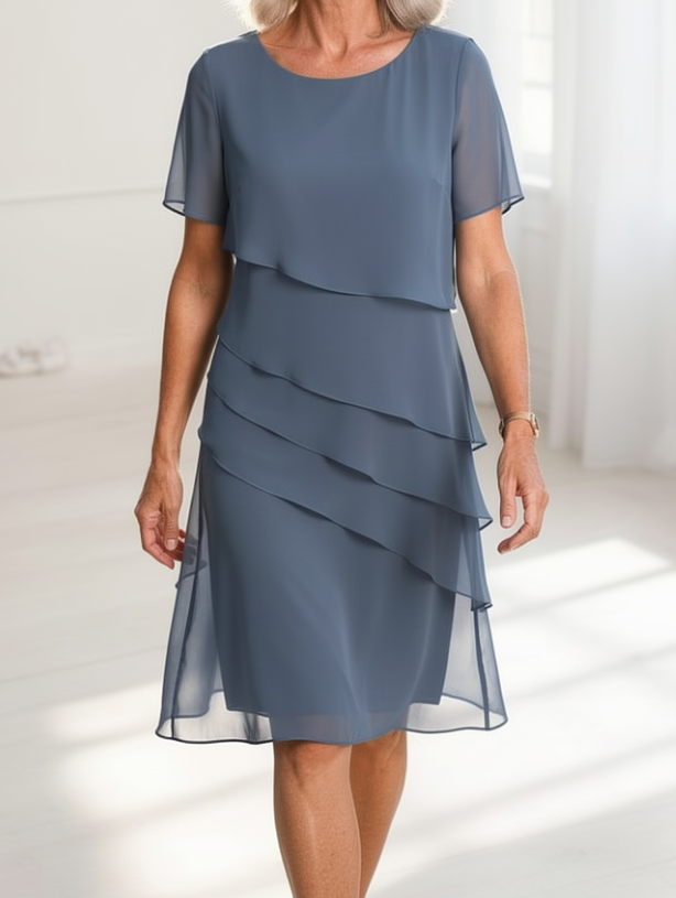 Theresa | Flowy Ruffle Midi Dress