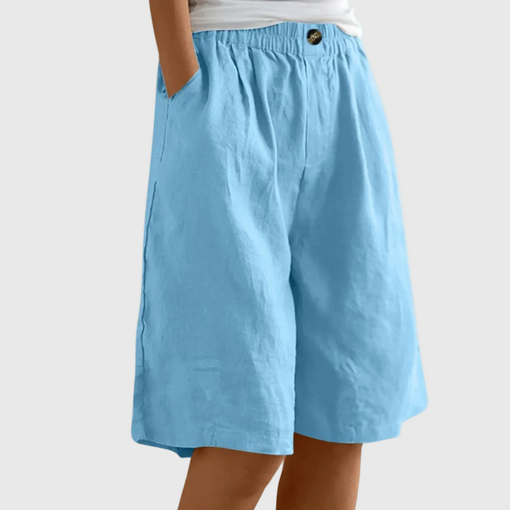 Carla | Elegant Cotton-Linen Shorts
