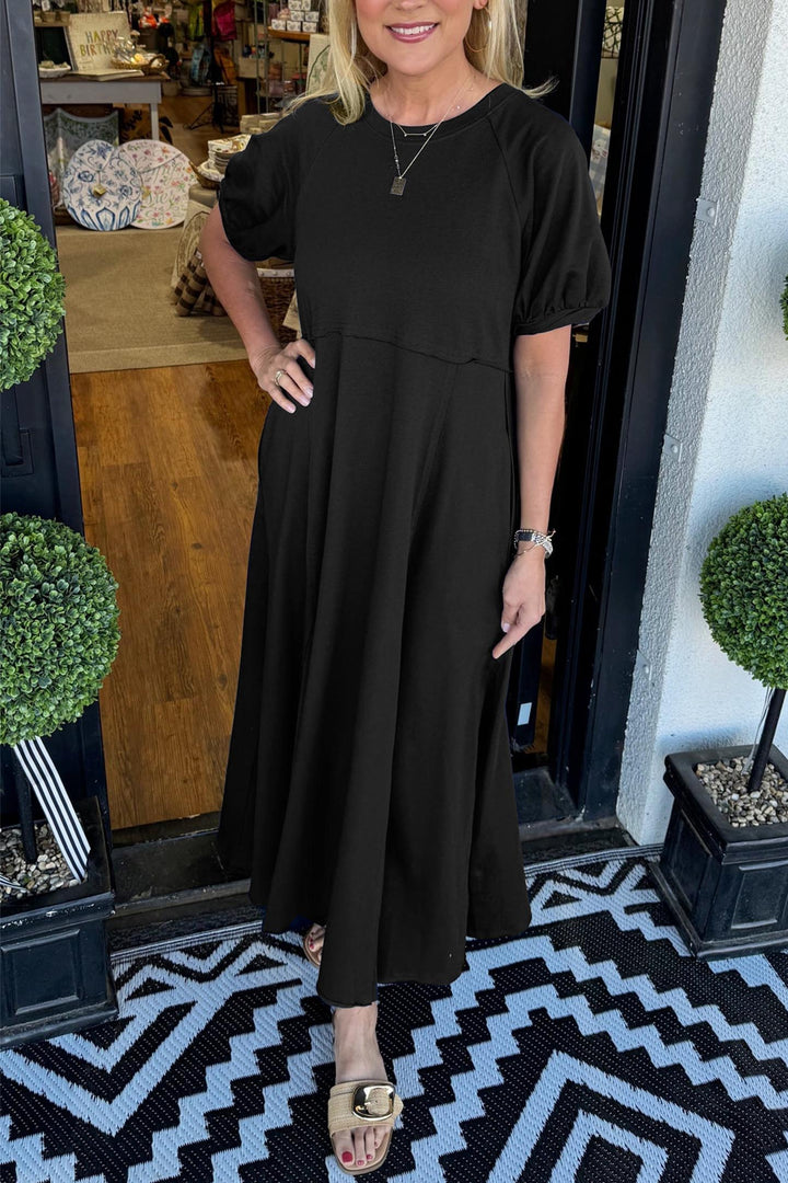 Elena | Puff Sleeve Maxi Dress