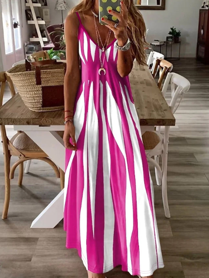 Margot | Printed V-Neck Dress in a Relaxed Cut