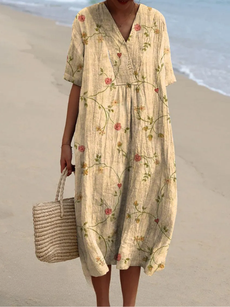Sylvia | Colorful Coastal Midi Dress