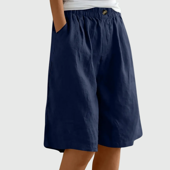 Carla | Elegant Cotton-Linen Shorts
