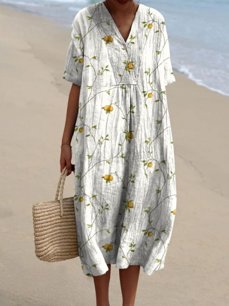 Sylvia | Colorful Coastal Midi Dress
