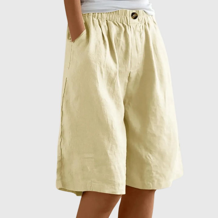 Carla | Elegant Cotton-Linen Shorts