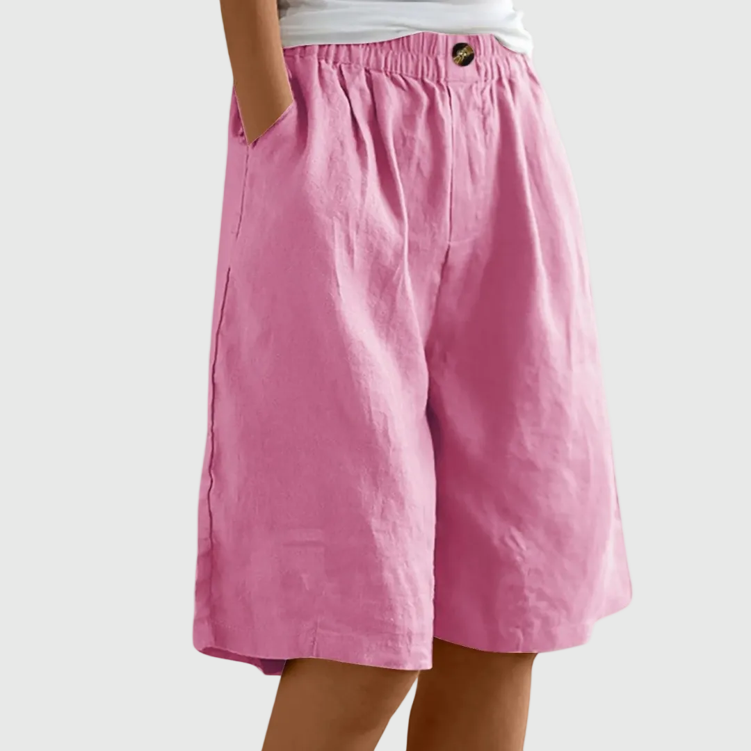 Carla | Elegant Cotton-Linen Shorts