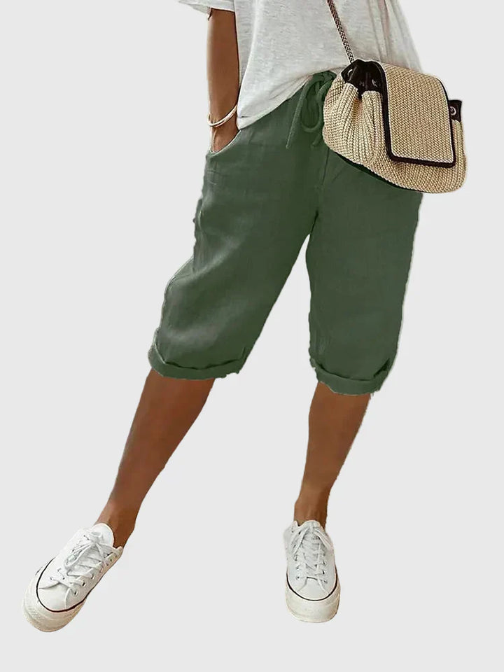 Linda | Cotton Linen Comfort Shorts