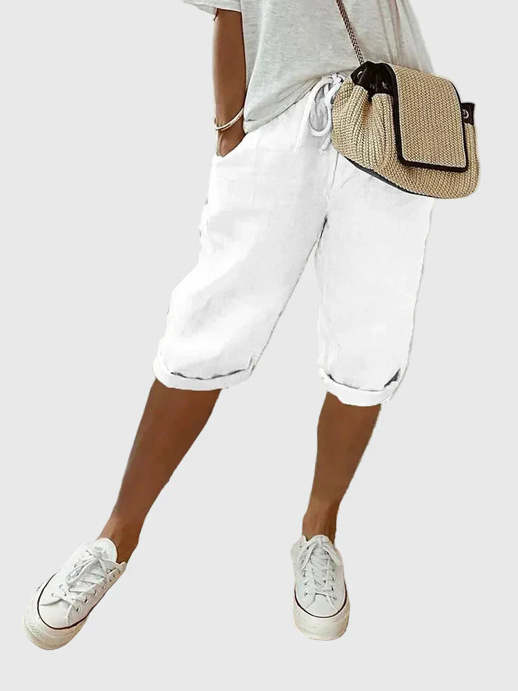 Linda | Cotton Linen Comfort Shorts