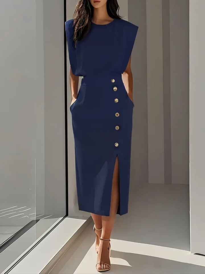 Dalia | Midi Dress with Side Slit