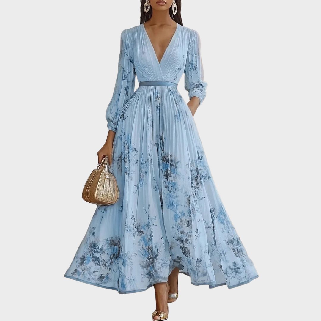 Isabella – Elegant Pleated Maxi Dress