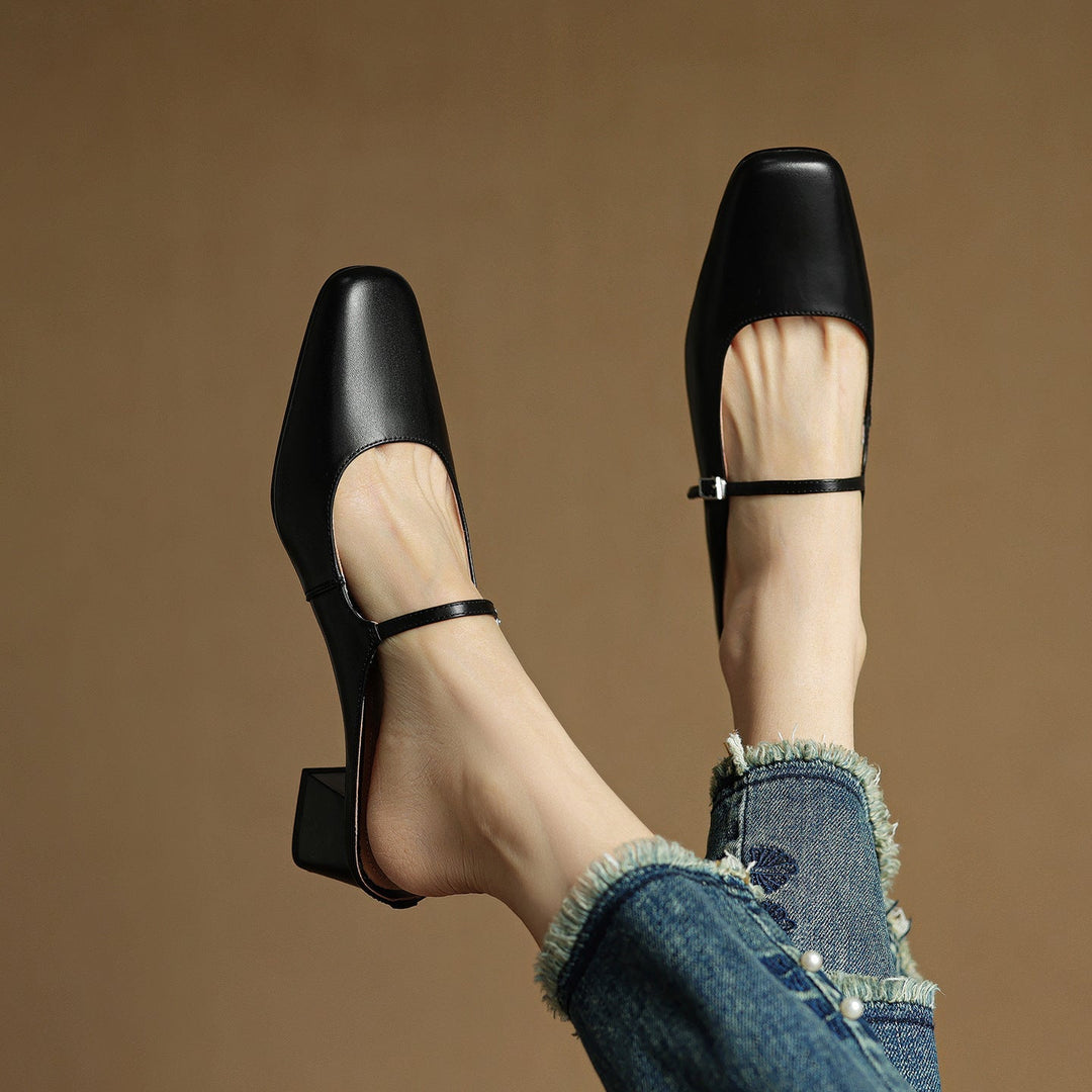 Meyra Leather Mules