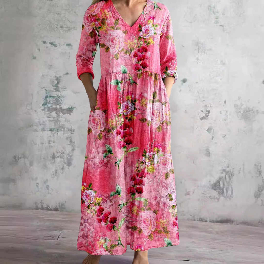 Adeline | Relaxed Floral Maxi Dress