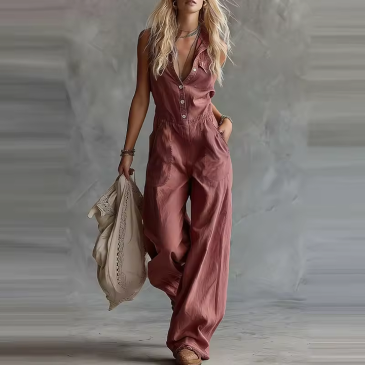 Valeria | Elegant Button Jumpsuit
