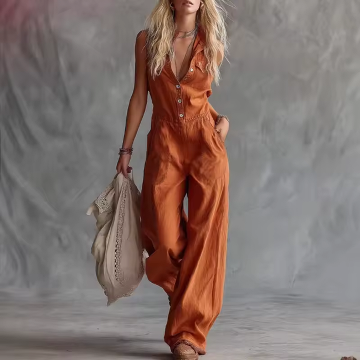 Valeria | Elegant Button Jumpsuit