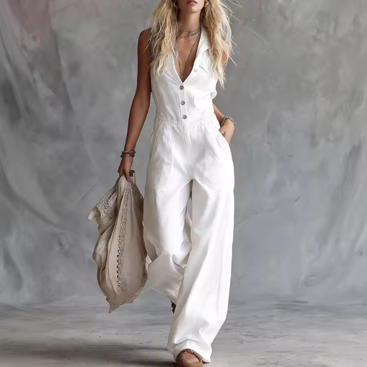 Valeria | Elegant Button Jumpsuit