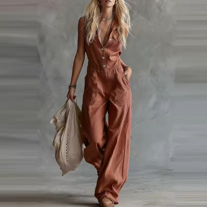 Valeria | Elegant Button Jumpsuit