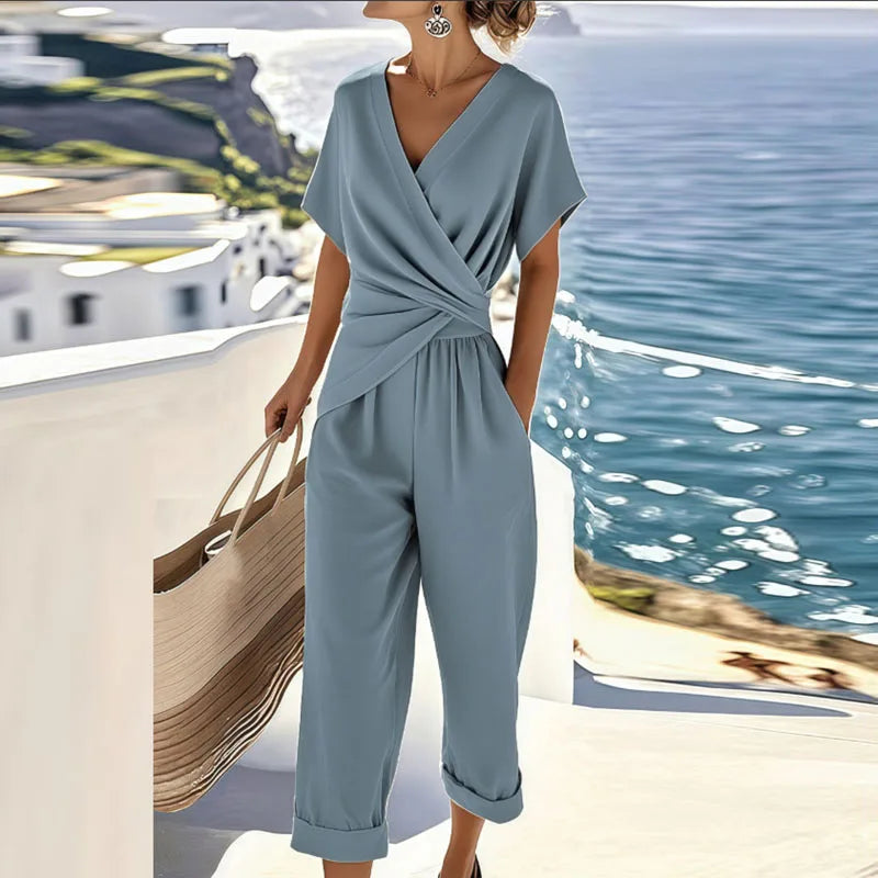 Denise | Elegant Wrap Two-Piece Set
