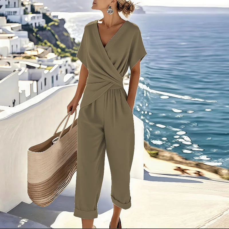 Denise | Elegant Wrap Two-Piece Set