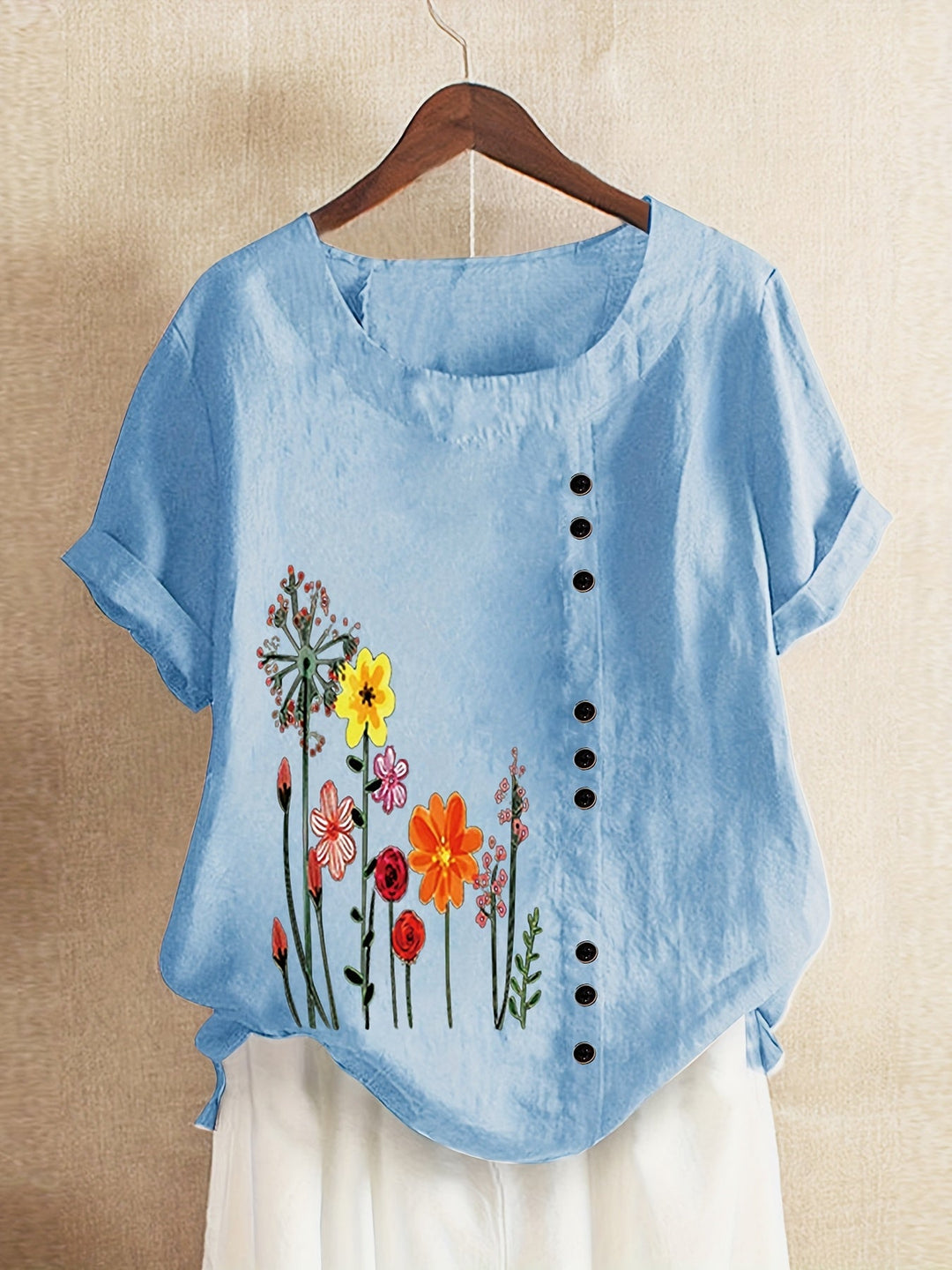 Denise | Soft Floral Comfort Top