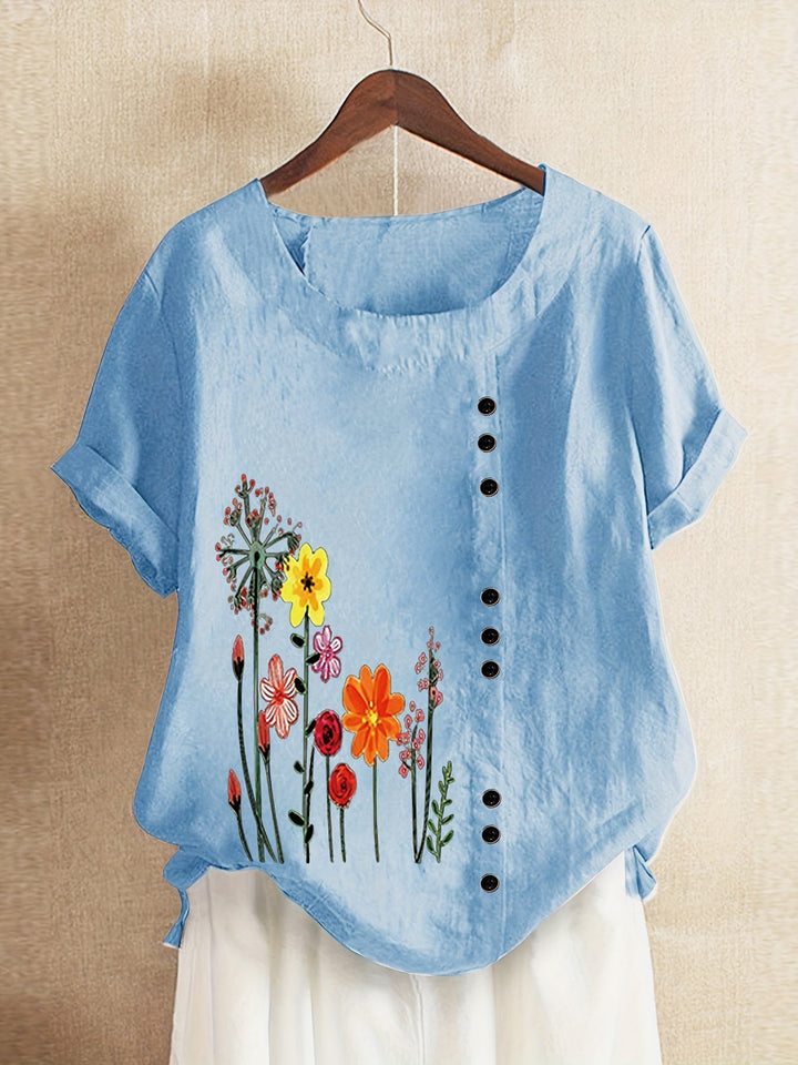 Denise | Soft Floral Comfort Top
