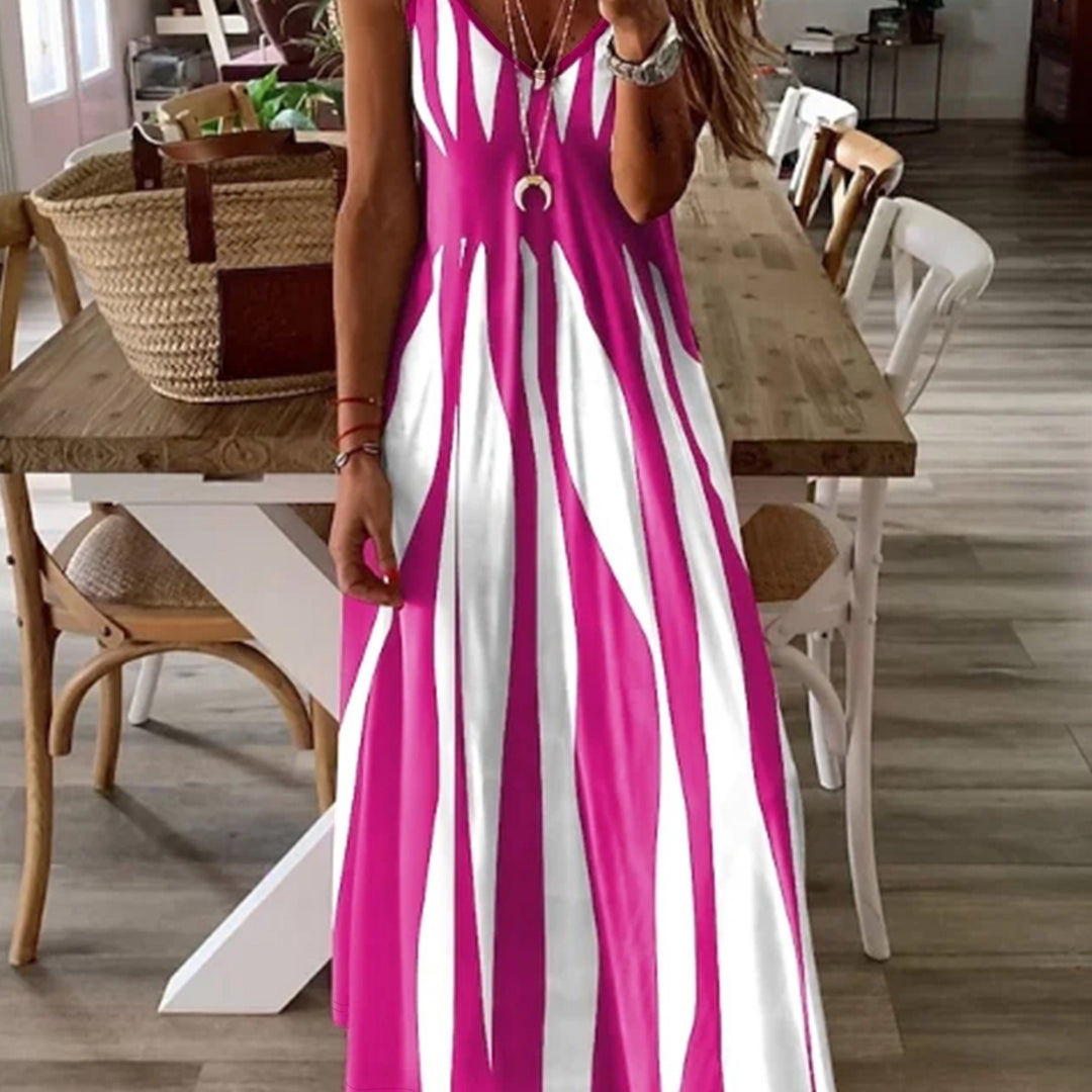 Margot | Printed V-Neck Dress in a Relaxed Cut