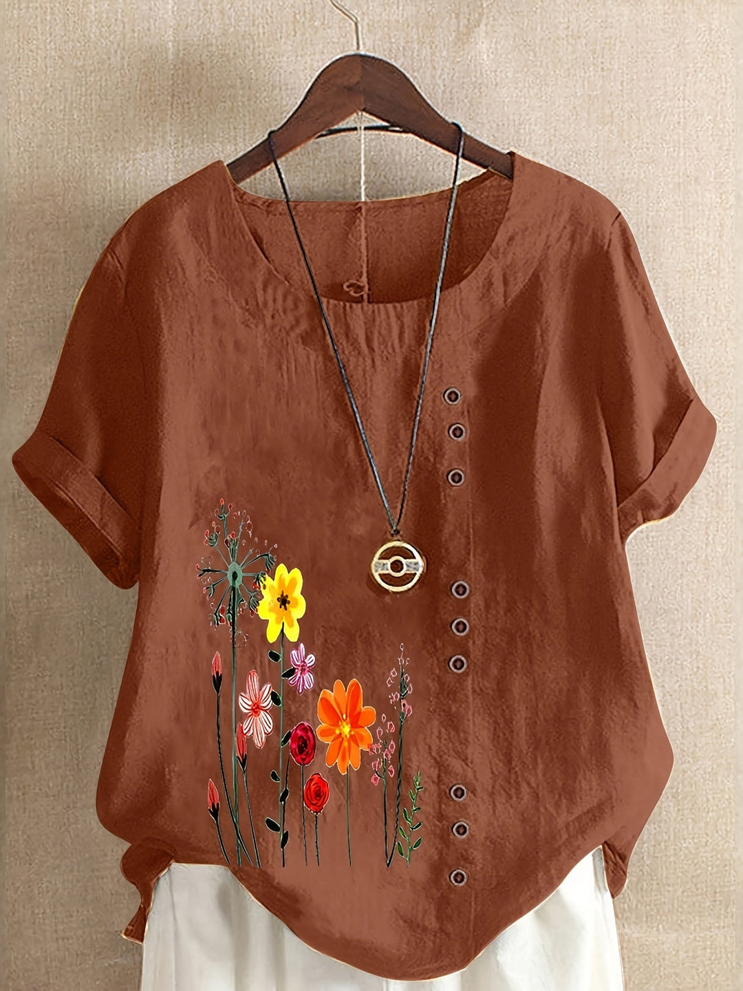 Denise | Soft Floral Comfort Top