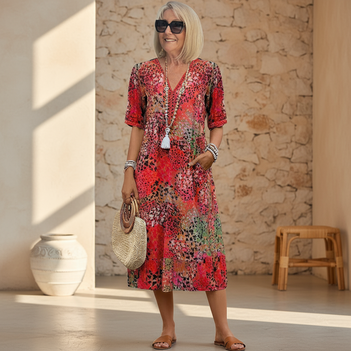 Melissa | Vibrant Midi Dress