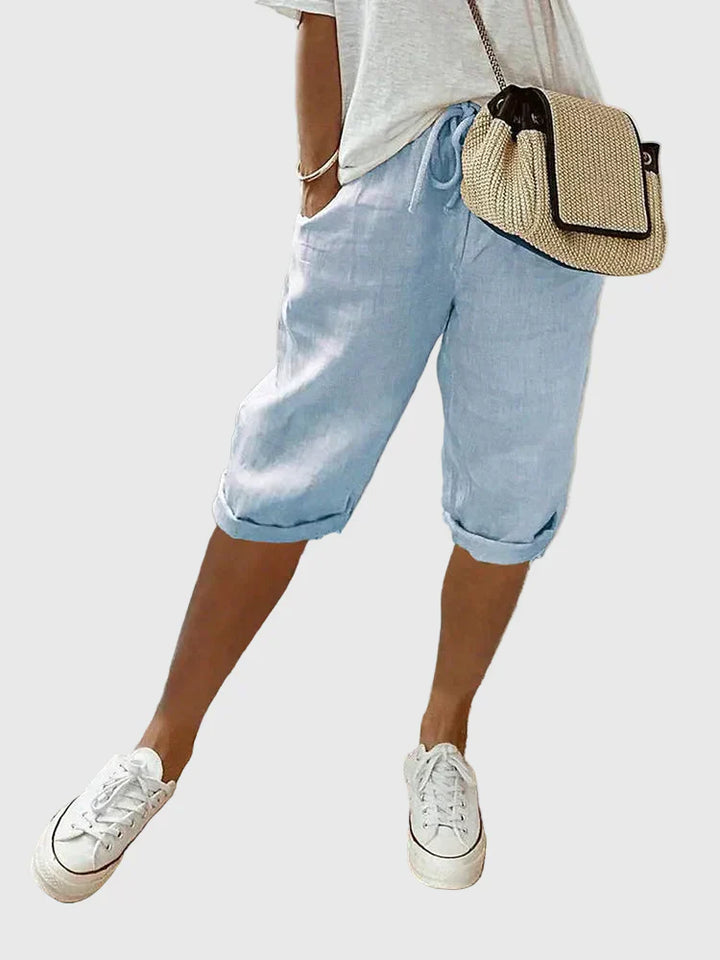 Linda | Cotton Linen Comfort Shorts