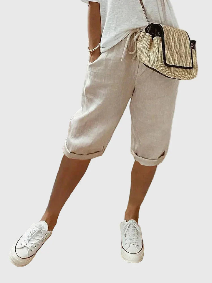 Linda | Cotton Linen Comfort Shorts