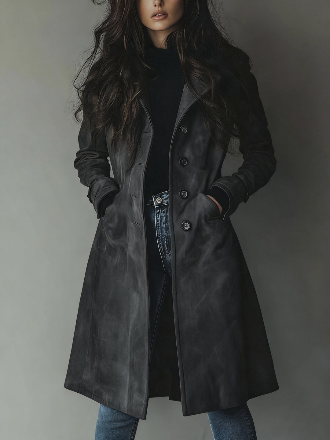 Amelia | Women's Double-Breasted Trench Coat Classic Vintage Style